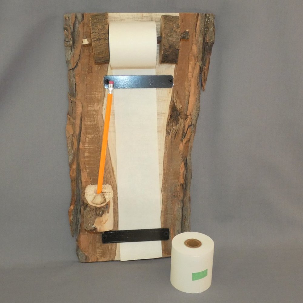 Rustic Reclaimed Wood Memo Pad, Paper Roll Memo Board, Message Center